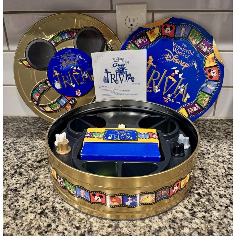 The Wonderful World Of Disney Vintage Trivia Board Game 1997 100% Complete